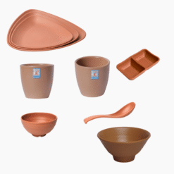 Cách Sắp Xếp Bộ Bát Đĩa Nhám Màu Ngói Melamine Fataco Hiệu Quả