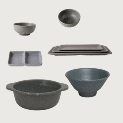 Bộ Bát Đĩa Nhám Màu Xám Melamine Fataco: Giải Pháp Hoàn Hảo Cho Không Gian Ẩm Thực Tinh Tế