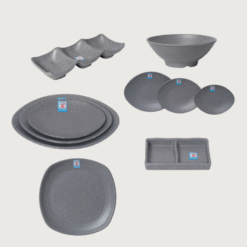 Bảng Giá Tham Khảo Các Loại Bộ Bát Đĩa Nhám Màu Xám Melamine Fataco