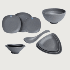 Tại Sao Lựa Chọn Bộ Bát Đĩa Nhám Màu Xám Melamine Fataco Quan Trọng?