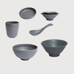 Bộ Bát Đĩa Nhám Màu Xám Melamine Fataco Là Gì?