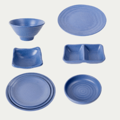 Các Loại Bộ Bát Đĩa Nhám Màu Xanh Dương Melamine Fataco