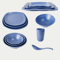 Cách Sắp Xếp Bộ Bát Đĩa Nhám Màu Xanh Dương Melamine Fataco Hiệu Quả