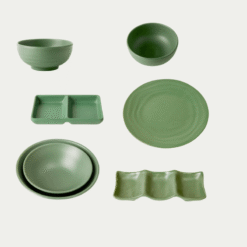 Cách Sắp Xếp Bộ Bát Đĩa Nhám Màu Xanh Lá Melamine Fataco Hiệu Quả