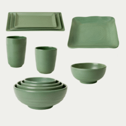 Bộ Bát Đĩa Nhám Màu Xanh Lá Melamine Fataco: Nét Tinh Tế Xanh Mát Cho Không Gian Ẩm Thực Hiện Đại