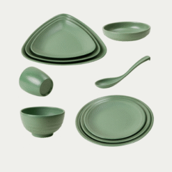 Bộ Bát Đĩa Nhám Màu Xanh Lá Melamine Fataco Là Gì?