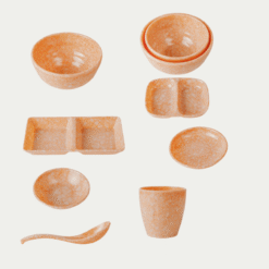 Bộ Bát Đĩa Vân Đá Cam Melamine Fataco Là Gì?