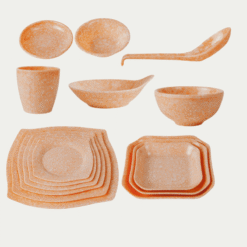 Tại Sao Lựa Chọn Bộ Bát Đĩa Vân Đá Cam Melamine Fataco Quan Trọng?