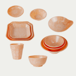 Lựa Chọn Bộ Bát Đĩa Vân Đá Cam Melamine Fataco Theo Phong Cách Nhà Hàng Độc Đáo