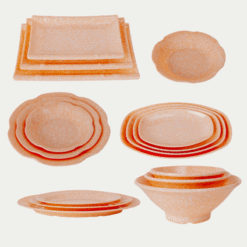 Bí Quyết Sắp Xếp Bộ Bát Đĩa Vân Đá Cam Melamine Fataco Hiệu Quả, Tối Ưu Không Gian