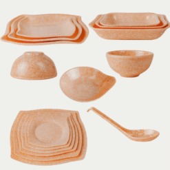 Bộ Bát Đĩa Vân Đá Cam Melamine Fataco 800x800 (9)