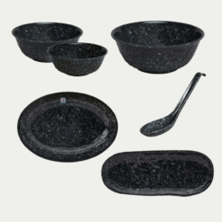 Bộ Bát Đĩa Vân Đá Đen Melamine Fataco Là Gì?