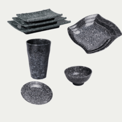 Lựa Chọn Bộ Bát Đĩa Vân Đá Đen Melamine Fataco Theo Phong Cách Nhà Hàng