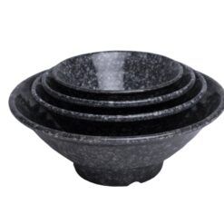 Bộ Bát Đĩa Vân Đá Đen Melamine Fataco DCNH (24)