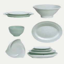 Bộ Bát Đĩa Vân Đá Ngọc Melamine Fataco: Tuyệt Tác Bàn Ăn, Nâng Tầm Trải Nghiệm Ẩm Thực