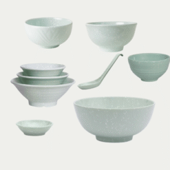 Dụng Cụ Nhà Hàng Mekoong: Địa Chỉ Tin Cậy Cung Cấp Bộ Bát Đĩa Vân Đá Ngọc Melamine Fataco Chất Lượng