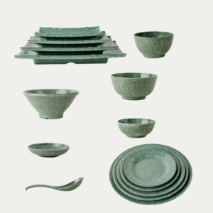 Bộ Bát Đĩa Vân Đá Rêu Melamine Fataco: Kiến Tạo Không Gian Ẩm Thực Độc Đáo, Hòa Mình Cùng Thiên Nhiên