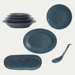 Gợi Ý Lựa Chọn Bộ Bát Đĩa Vân Đá Xanh Melamine Fataco Theo Phong Cách Nhà Hàng