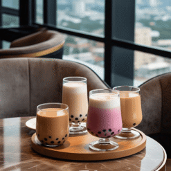Ly trà sữa (Smoothie glass) Thủy Tinh: Nâng Tầm Trải Nghiệm và Hiệu Quả Kinh Doanh cho Quán Của Bạn