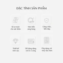 Bộ đồ ăn 09 sản phẩm - Daisy - Cỏ Tím6