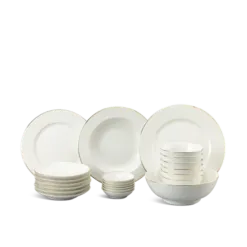 Bộ đồ ăn 22 sản phẩm - Jasmine - Chỉ Vàng DCNHBộ đồ ăn 22 sản phẩm - Jasmine - Chỉ Vàng DCNH