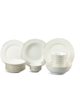 Bộ đồ ăn 22 sản phẩm - Jasmine - Chỉ Vàng DCNHBộ đồ ăn 22 sản phẩm - Jasmine - Chỉ Vàng DCNH
