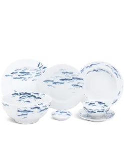 Bộ đồ ăn 23 sản phẩm - Jasmine - Cá Cơm Sương Mờ DCNH