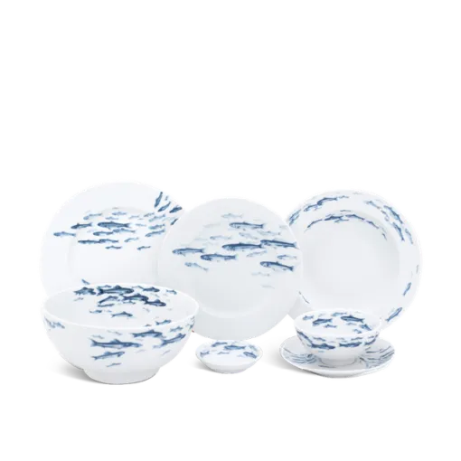 Bộ đồ ăn 23 sản phẩm - Jasmine - Cá Cơm Sương Mờ DCNH