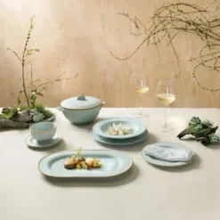 Bộ đồ ăn 30 sản phẩm - Cordon - Men Ngọc Sương Mờ (Trang trí Vàng) DCNH (3)