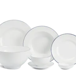 Bộ đồ ăn 6 người 25 sản phẩm - Camellia - Chỉ Xanh Dương DCNH