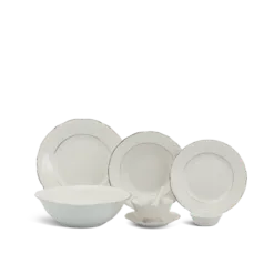 Bộ đồ ăn 6 người 32 sản phẩm - Đài Các IFP - Chỉ Bạch Kim DCNH (1)