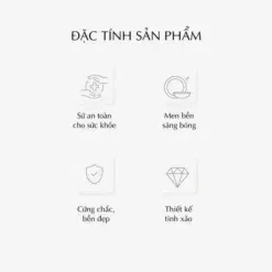 Bộ đồ ăn 6 người 32 sản phẩm - Đài Các - Trang Trí Bạch Kim DCNH (1)