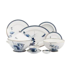 Bộ đồ ăn Âu-Á 45 sản phẩm - Hoàng Cung - Sen Vàng