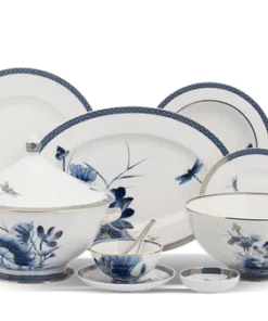 Bộ đồ ăn Âu-Á 45 sản phẩm - Hoàng Cung - Sen Vàng DCNH1