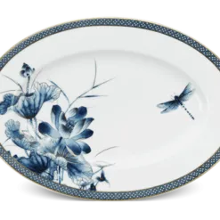 Dĩa oval 37 cm - Hoàng Cung - Sen Vàng DCNH