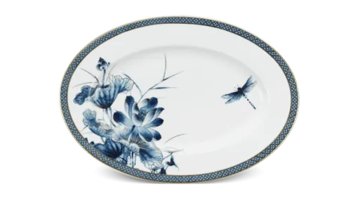 Dĩa oval 37 cm - Hoàng Cung - Sen Vàng DCNH