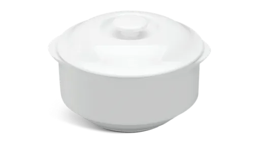 Thố cá nhân 9.7 cm + nắp - Jasmine - Trắng DNCH