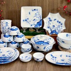 Bộ Bát Đĩa Sứ Bát Tràng Vẽ Tay DCNH (1)