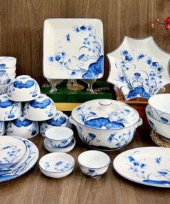 Bộ Bát Đĩa Sứ Bát Tràng Vẽ Tay DCNH (1)