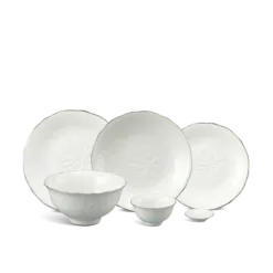 Bộ đồ ăn 22 sản phẩm - Sen IFP - Chỉ Bạch Kim DCNH