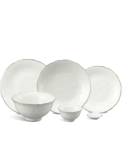 Bộ đồ ăn 22 sản phẩm - Sen IFP - Chỉ Bạch Kim DCNH