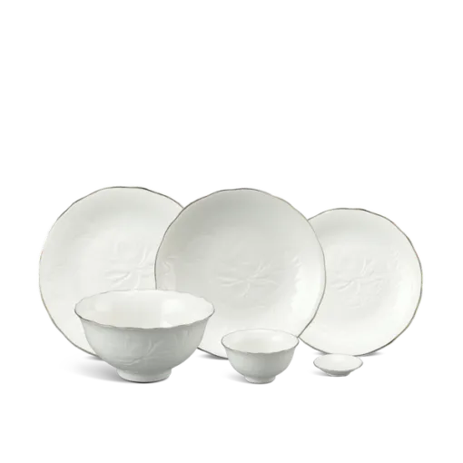 Bộ đồ ăn 22 sản phẩm - Sen IFP - Chỉ Bạch Kim DCNH