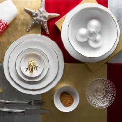 Bộ đồ ăn 32 sản phẩm - Mẫu đơn IFP - Chỉ Vàng DCNH1