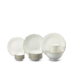 Bộ đồ ăn 32 sản phẩm - Sen IFP - Chỉ Bạch Kim DCNH