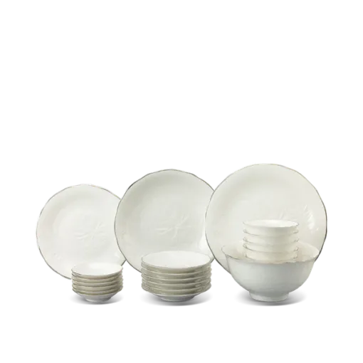 Bộ đồ ăn 32 sản phẩm - Sen IFP - Chỉ Bạch Kim DCNH