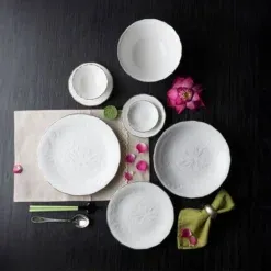 Bộ đồ ăn 32 sản phẩm - Sen IFP - Chỉ Bạch Kim DCNH1