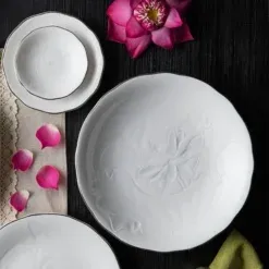 Bộ đồ ăn 32 sản phẩm - Sen IFP - Chỉ Bạch Kim DCNH2