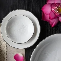 Bộ đồ ăn 32 sản phẩm - Sen IFP - Chỉ Bạch Kim DCNH3