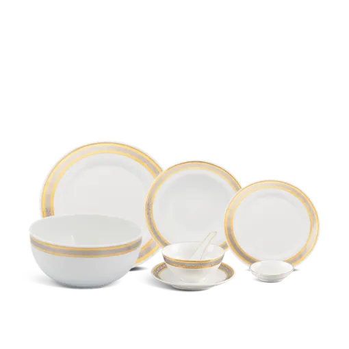 Bộ đồ ăn 6 người 32 sản phẩm - Sago - Hoa Hồng DCNH