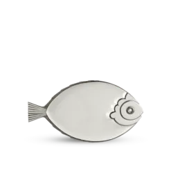 Dĩa con cá 37 x 20.5 cm - Ngọc Biển IFP - Chỉ Bạch Kim DCNH